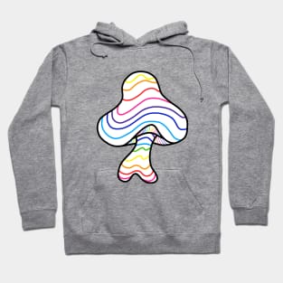 The Perfect Mushroom: Exotic Trippy Wavy Rainbow Contour Lines 2 Hoodie